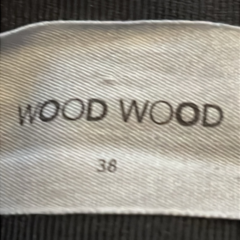 Wood Wood Stylish Blue Side Pockets Mini Pleated Skirt Gray Fur Trim Size Small - Picture 5 of 7